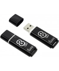 Флэш диск USB Smart Buy 8Gb Glossy черный