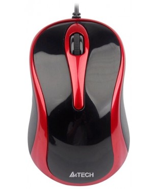 Мышь проводная A4tech N-360-2 V-Track черный/красный Мышь проводная A4tech N-360-2 V-Track черный/красный