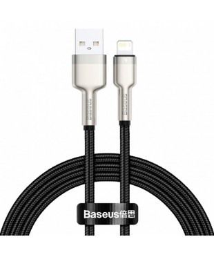 Кабель Baseus Cafule Series Metal Cable Lightning - USB 2.4A черный (CALJK-A01)