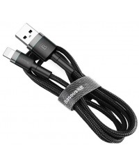 Кабель Baseus cafule Lightning - USB 1м Gray/Black (CALKLF-BG1)