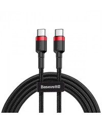 Кабель Baseus Cafule Type-C/Type-C PD2.0 60W Flash Charging Data Line 20V 3A Red/Black (CATKLF-G91) Кабель Baseus Cafule Type-C/Type-C PD2.0 60W Flash Charging Data Line 20V 3A Red/Black (CATKLF-G91)