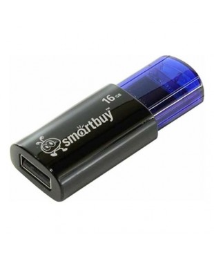 Флэш диск USB Smart Buy 16Gb Click черный/синий [SB16GBCL-B]