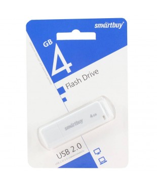Флеш-накопитель USB2.0 4Gb SmartBuy LM05 белый [SB4GBLM-W]