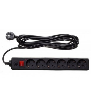 Сетевой фильтр BURO 600SH-16-3-B, 3м, черный Сетевой фильтр BURO 600SH-16-3-B, 3м, черный