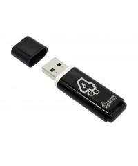 Флэш диск USB Smart Buy 4Gb Glossy черный